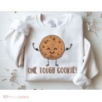 One Tough Cookie Cute Chocolate Chip Cookie With Muscles Sweatshirt thumb 2