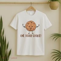 One Tough Cookie Cute Chocolate Chip Cookie With Muscles T-Shirt thumb 2