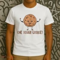 One Tough Cookie Cute Chocolate Chip Cookie With Muscles T-Shirt thumb 3