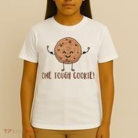 One Tough Cookie Cute Chocolate Chip Cookie With Muscles T-Shirt thumb 4