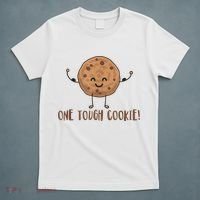 One Tough Cookie Cute Chocolate Chip Cookie With Muscles T-Shirt thumb 5
