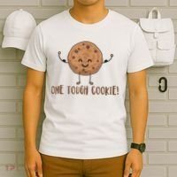 One Tough Cookie Cute Chocolate Chip Cookie With Muscles T-Shirt thumb 6