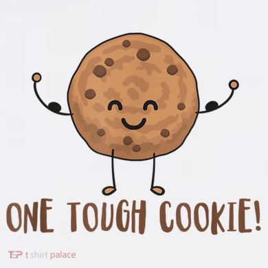 One Tough Cookie Cute Chocolate Chip Cookie With Muscles Sustainable Bucket Hat