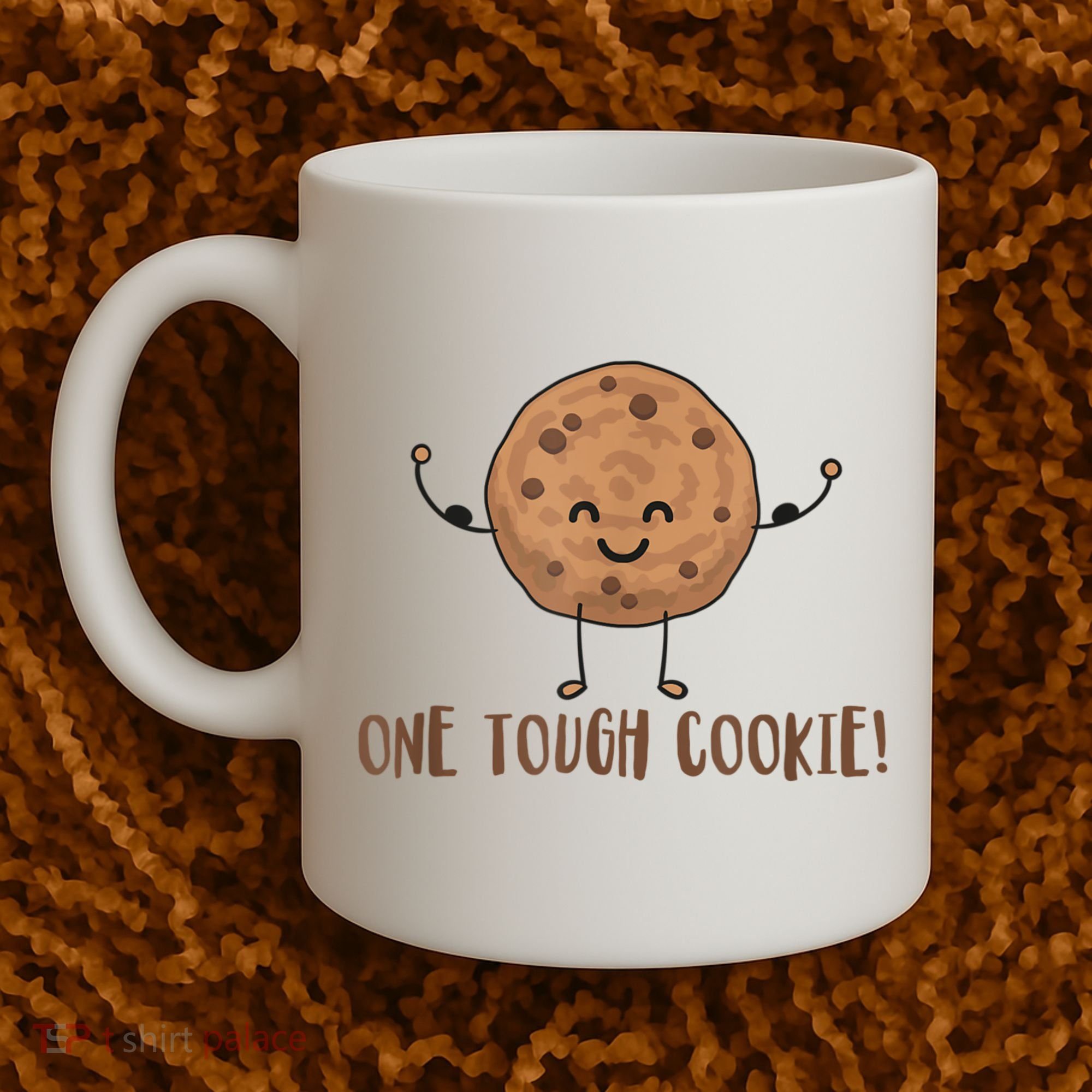 One Tough Cookie Cute Chocolate Chip Cookie With Muscles Coffee Mug