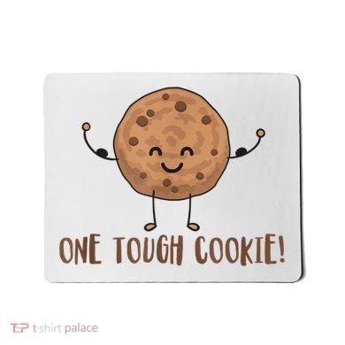 One Tough Cookie Cute Chocolate Chip Cookie With Muscles Mousepad