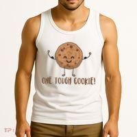 One Tough Cookie Cute Chocolate Chip Cookie With Muscles Tank Top thumb 3