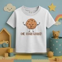 One Tough Cookie Cute Chocolate Chip Cookie With Muscles Toddler T-Shirt thumb 3