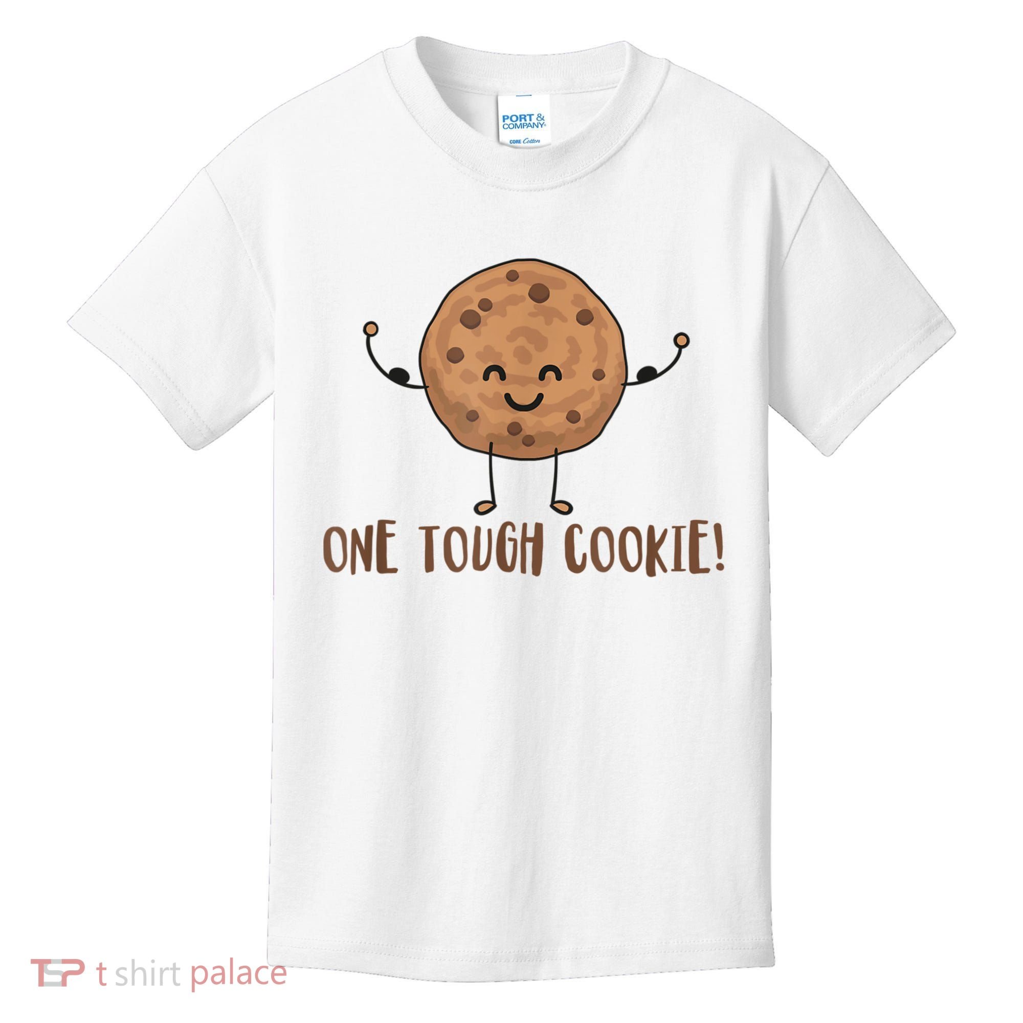 One Tough Cookie Cute Chocolate Chip Cookie With Muscles Kids T-Shirt
