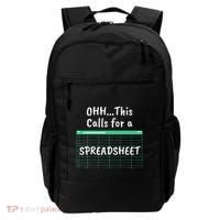 Oh... This Calls For A Spreadsheet Office Backpack thumb 0
