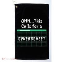 Oh... This Calls For A Spreadsheet Office Golf Towel thumb 0
