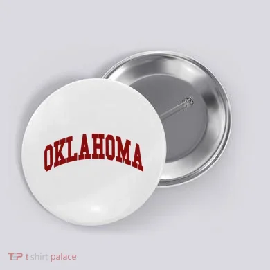 Oklahoma Throwback Design Classic Button