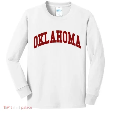 Oklahoma Throwback Design Classic Kids Long Sleeve Shirt