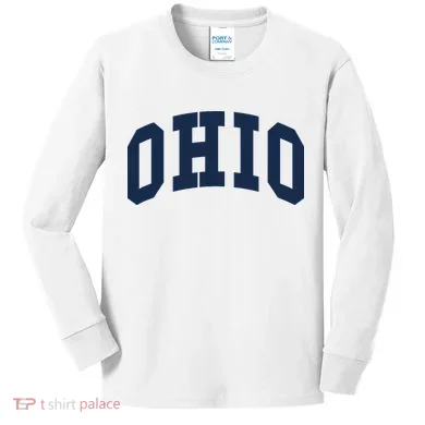 Ohio Throwback Design Classic Kids Long Sleeve Shirt