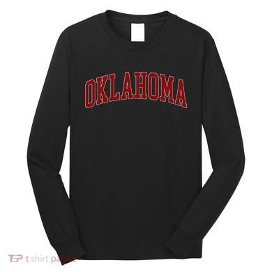 Oklahoma Throwback Design Print Classic Long Sleeve Shirt