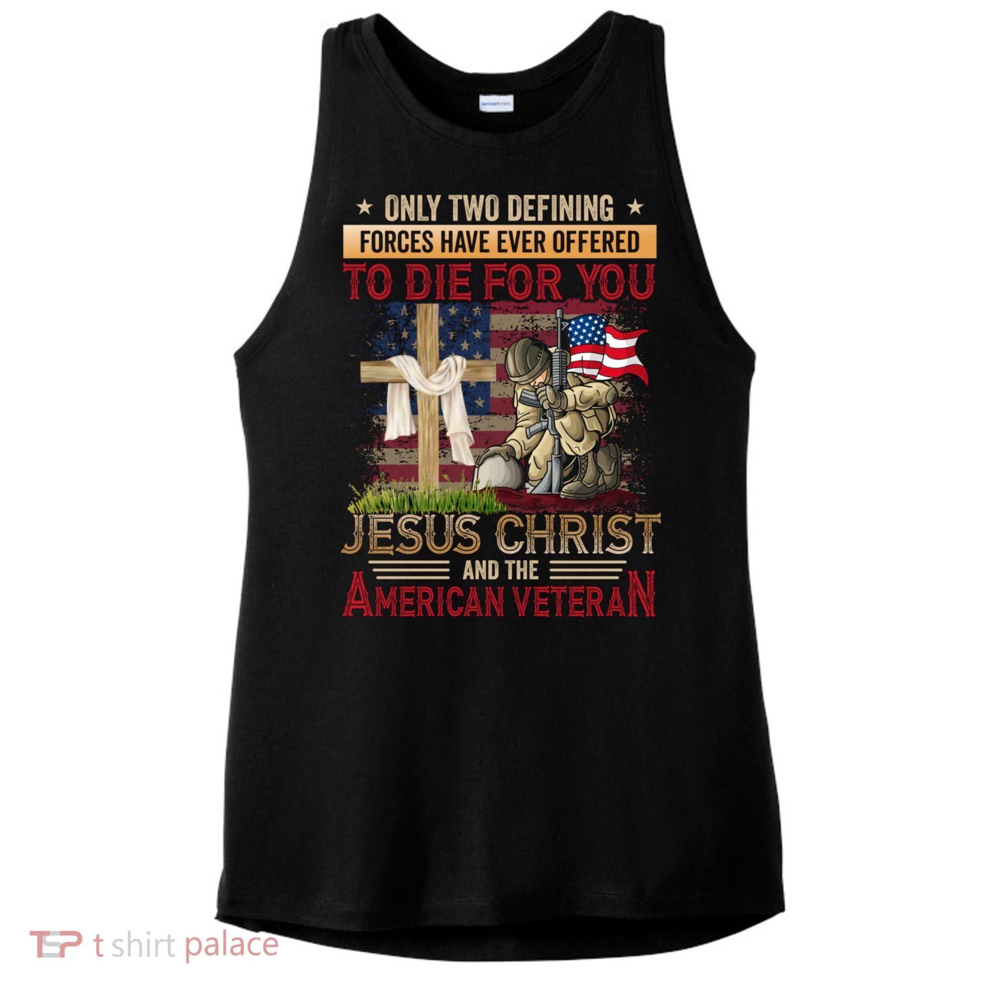 Only Two Defining Forces Have Ever Offered To Die For You Ladies PosiCharge Tri-Blend Wicking Tank
