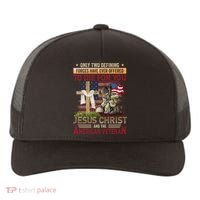 Only Two Defining Forces Have Ever Offered To Die For You Yupoong Adult 5-Panel Trucker Hat thumb 0