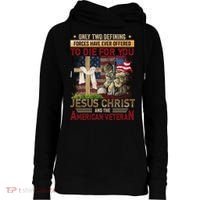 Only Two Defining Forces Have Ever Offered To Die For You Womens Funnel Neck Pullover Hood thumb 0