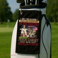 Only Two Defining Forces Have Ever Offered To Die For You Golf Towel thumb 2