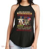 Only Two Defining Forces Have Ever Offered To Die For You Women's Perfect Tri Rocker Tank thumb 2