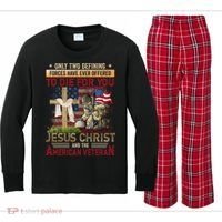 Only Two Defining Forces Have Ever Offered To Die For You Kids Long Sleeve Plaid Pajama Set thumb 0