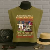 Only Two Defining Forces Have Ever Offered To Die For You Garment-Dyed Women's Muscle Tee thumb 3
