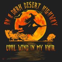 On The Dark Desert Highway Witch Riding Broom Night Hippies Cute Gift Women's Sweatshirt thumb 2