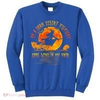 On The Dark Desert Highway Witch Riding Broom Night Hippies Cute Gift Sweatshirt thumb 0