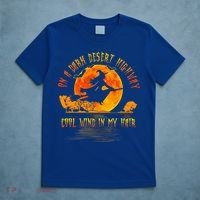On The Dark Desert Highway Witch Riding Broom Night Hippies Cute Gift T-Shirt thumb 5