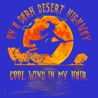 On The Dark Desert Highway Witch Riding Broom Night Hippies Cute Gift Polo thumb 2