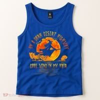 On The Dark Desert Highway Witch Riding Broom Night Hippies Cute Gift Tank Top thumb 2