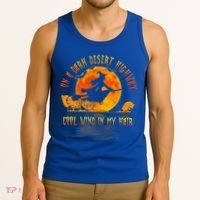 On The Dark Desert Highway Witch Riding Broom Night Hippies Cute Gift Tank Top thumb 3