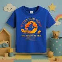 On The Dark Desert Highway Witch Riding Broom Night Hippies Cute Gift Toddler T-Shirt thumb 3