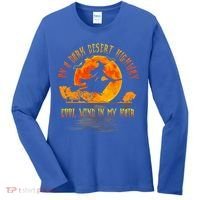 On The Dark Desert Highway Witch Riding Broom Night Hippies Cute Gift Women's Long Sleeve Shirt thumb 0