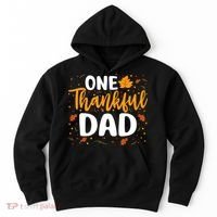 One Thankful Dad Matching Family Fall Thanksgiving Costume Hoodie thumb 0