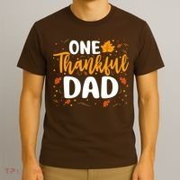One Thankful Dad Matching Family Fall Thanksgiving Costume T-Shirt thumb 3