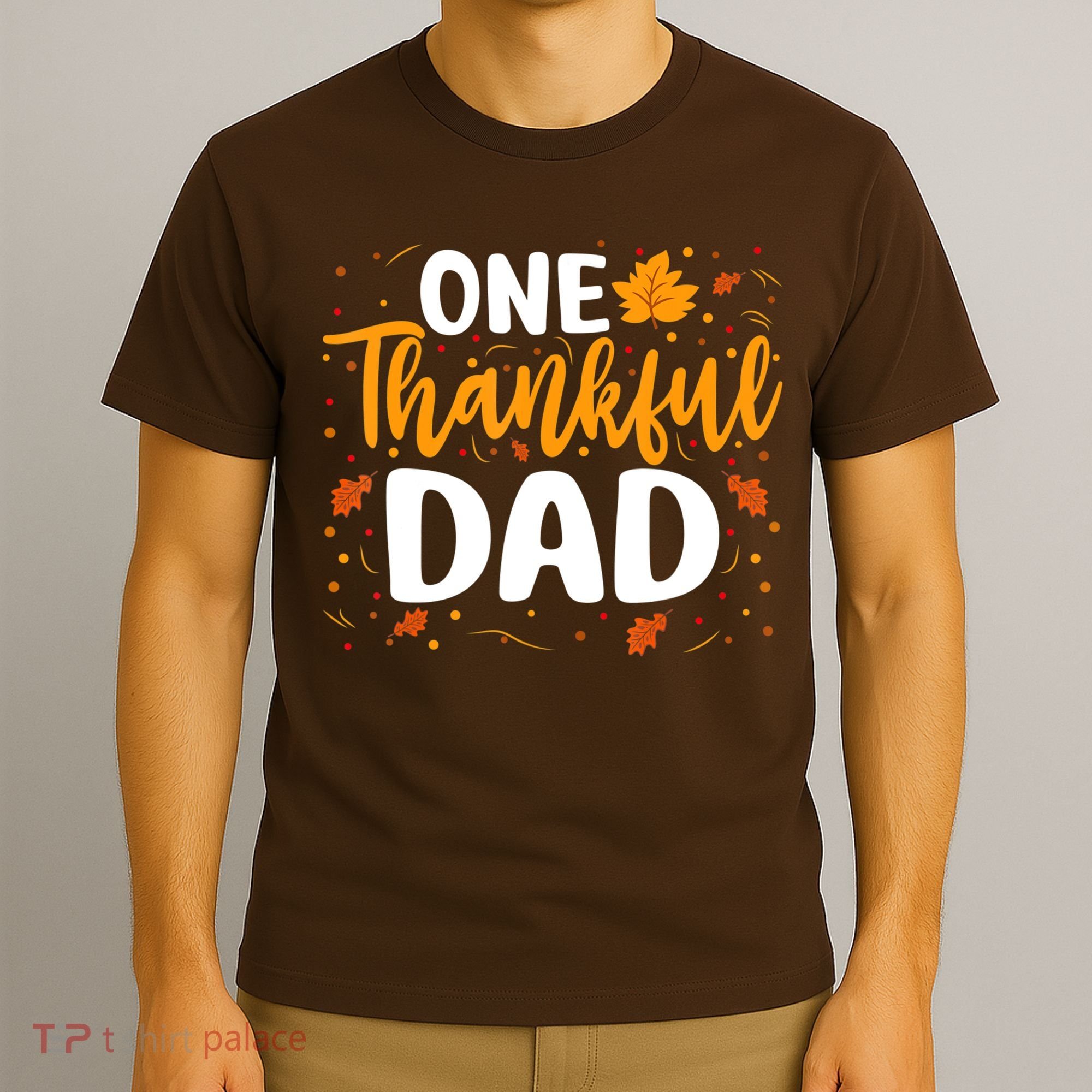 One Thankful Dad Matching Family Fall Thanksgiving Costume T-Shirt