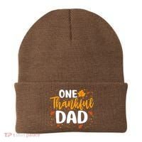 One Thankful Dad Matching Family Fall Thanksgiving Costume Beanie thumb 0