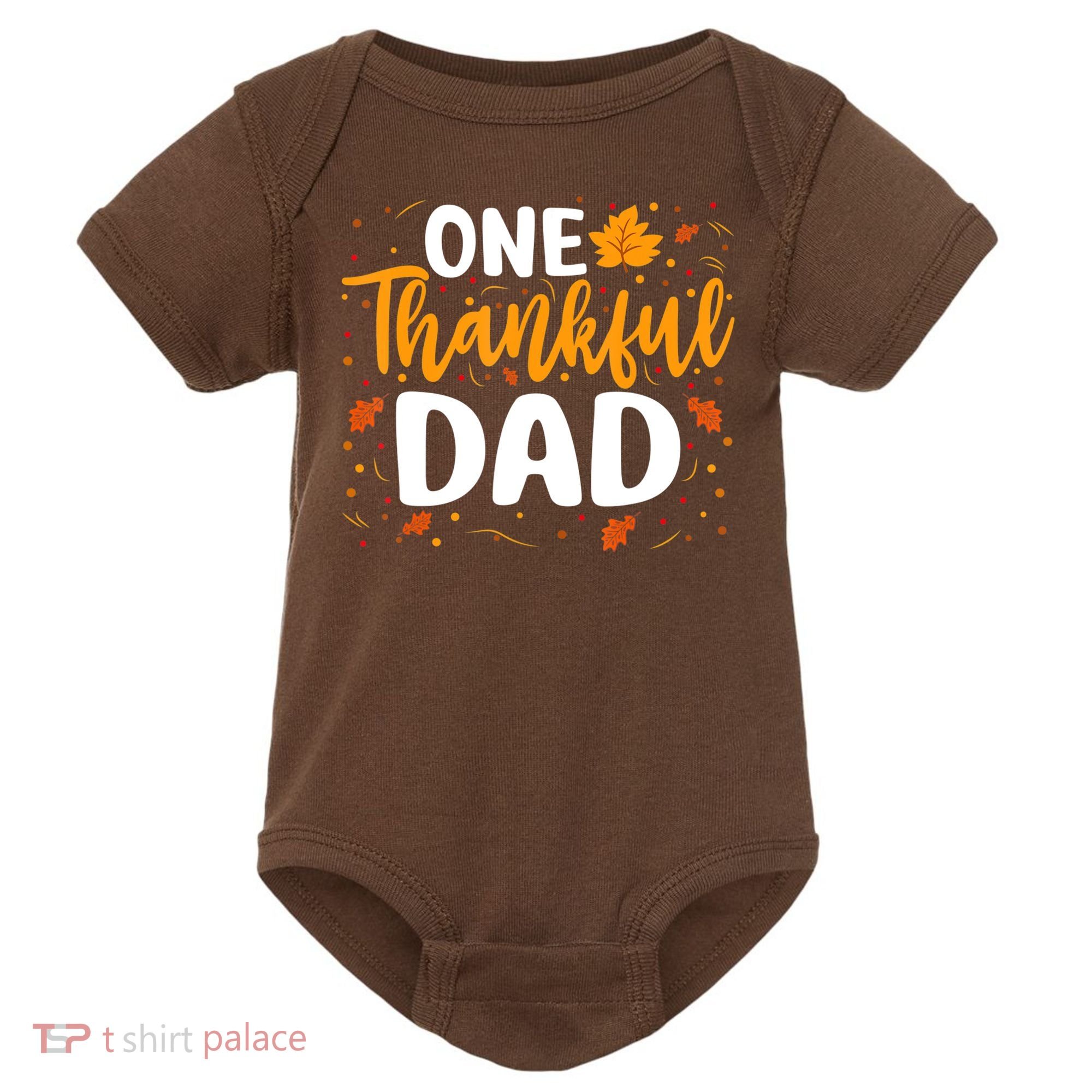 One Thankful Dad Matching Family Fall Thanksgiving Costume Baby Bodysuit