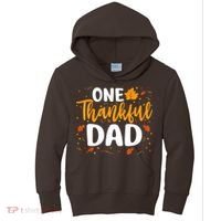 One Thankful Dad Matching Family Fall Thanksgiving Costume Kids Hoodie thumb 0