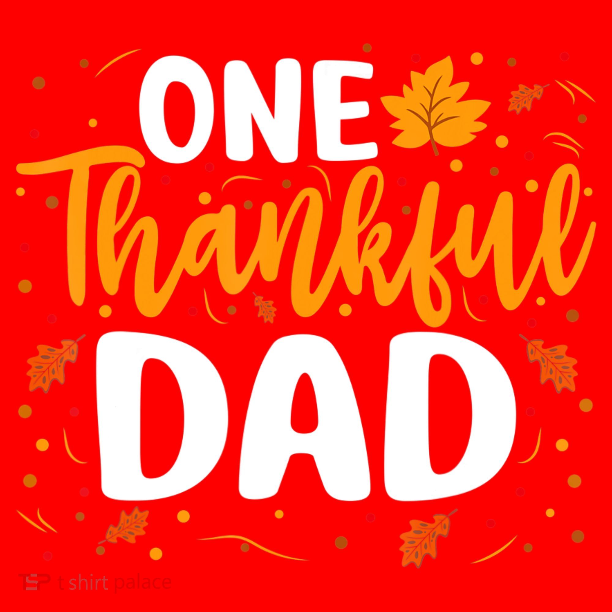One Thankful Dad Matching Family Fall Thanksgiving Costume Santa Hat
