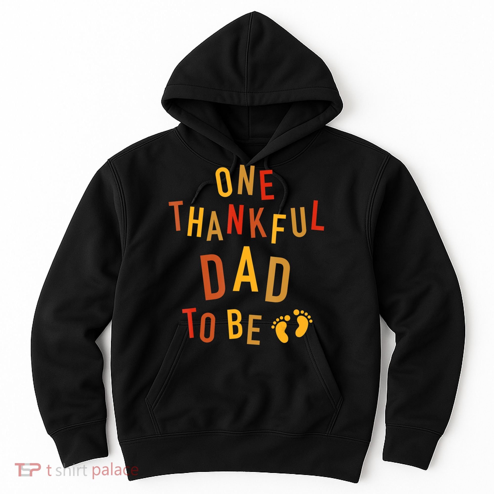 One Thankful Dad To Be Thanksgiving Pregnancy Announcement Hoodie
