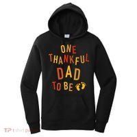One Thankful Dad To Be Thanksgiving Pregnancy Announcement Women's Hoodie thumb 0