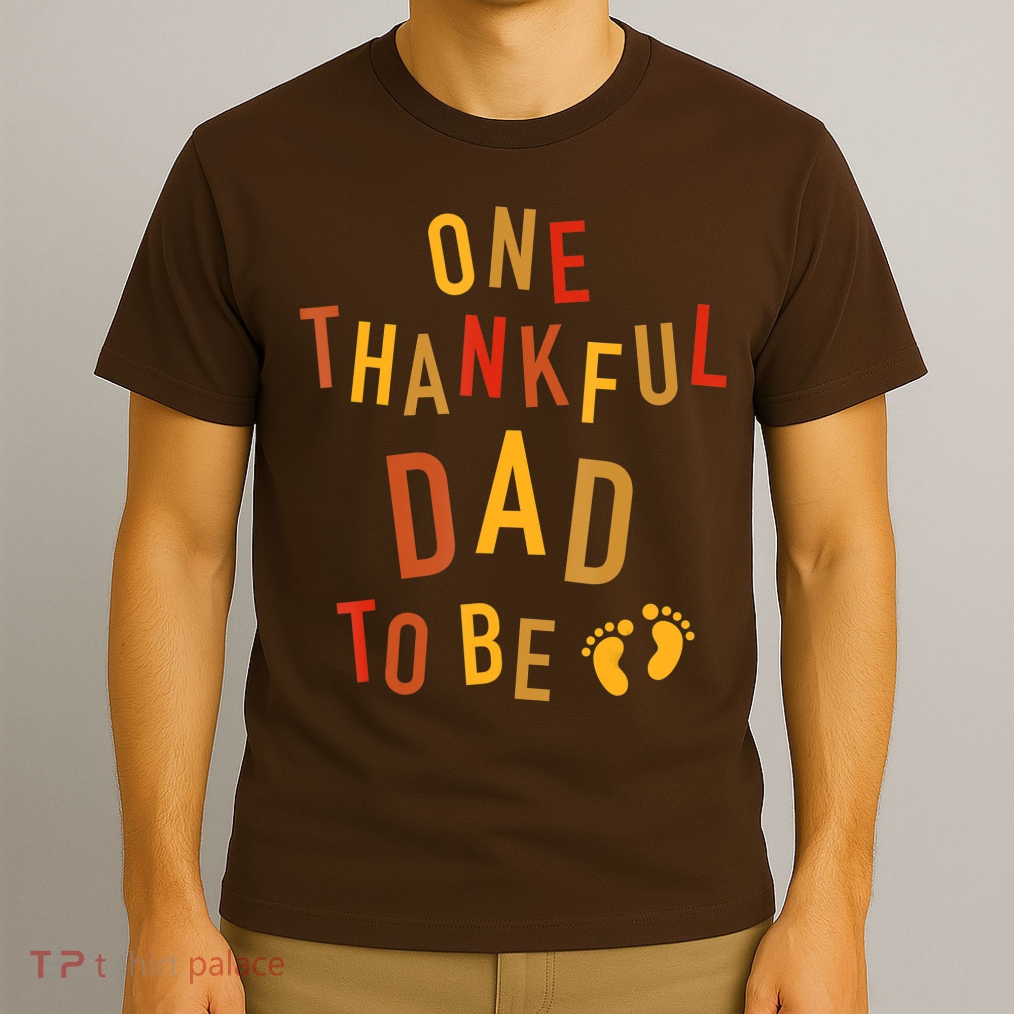 One Thankful Dad To Be Thanksgiving Pregnancy Announcement T-Shirt