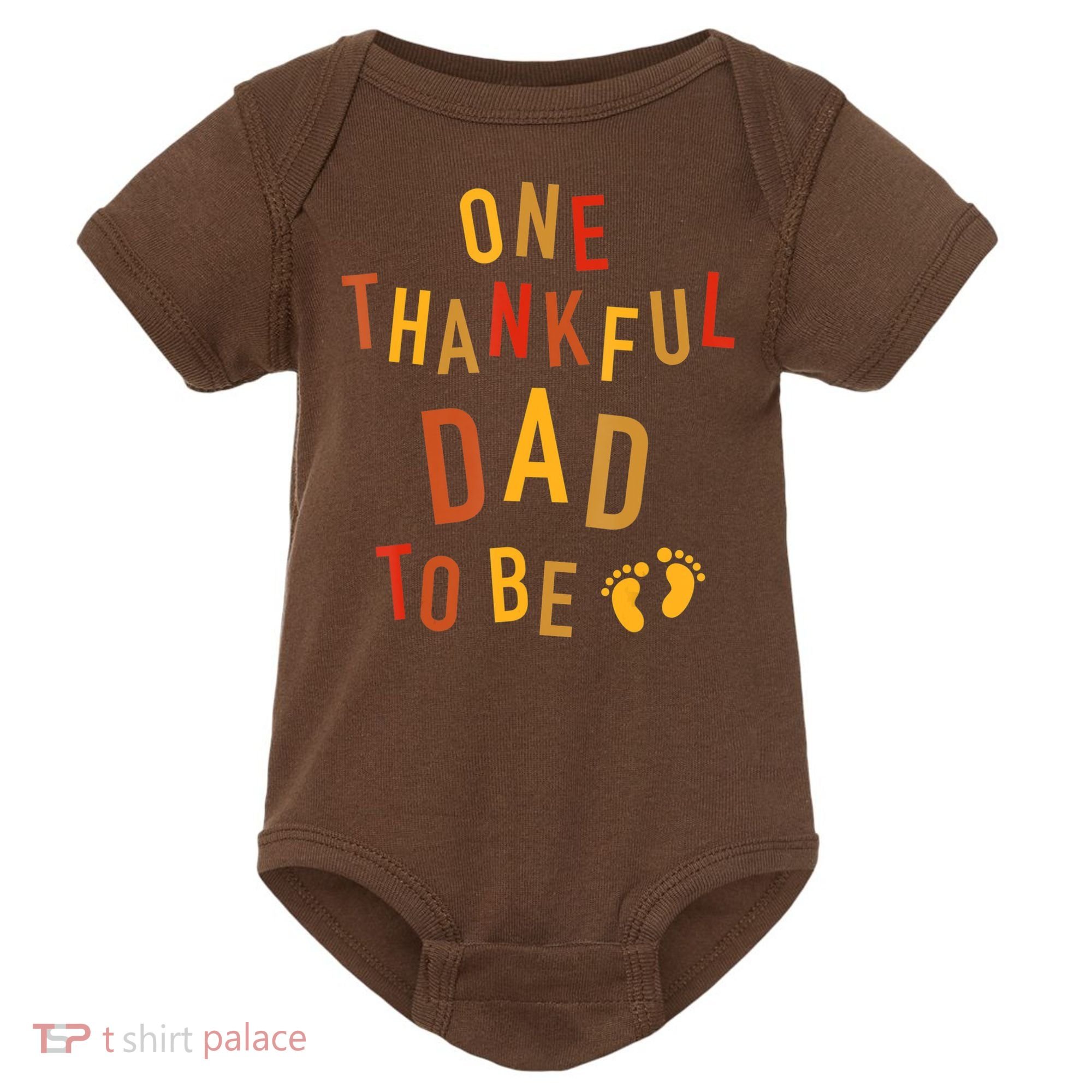 One Thankful Dad To Be Thanksgiving Pregnancy Announcement Baby Bodysuit