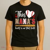 On That Field Baseball Nana Of A Baseball Player Nana T-Shirt thumb 3