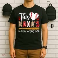 On That Field Baseball Nana Of A Baseball Player Nana T-Shirt thumb 6