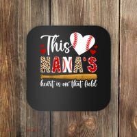 On That Field Baseball Nana Of A Baseball Player Nana Coaster thumb 0