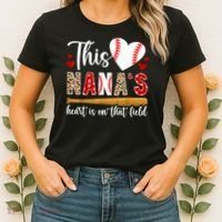On That Field Baseball Nana Of A Baseball Player Nana Women's T-Shirt thumb 2