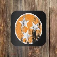 Orange Tennessee Flag Volunr State Tri Stars Tennessee Coaster thumb 0