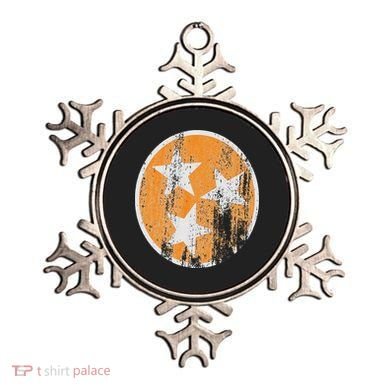 Orange Tennessee Flag Volunr State Tri Stars Tennessee Ornament
